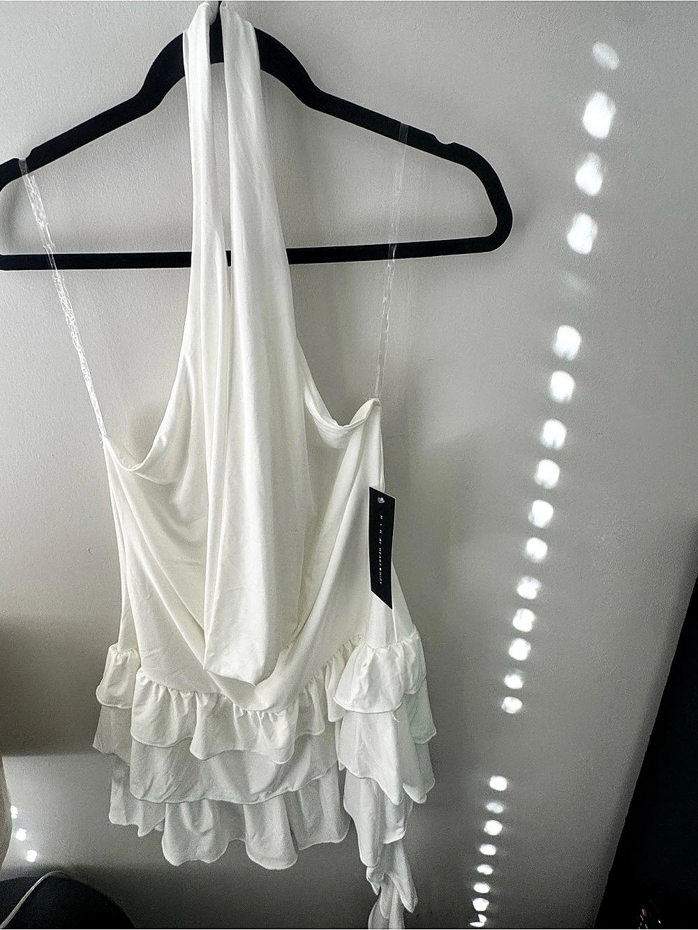NWT - Ruffle Cami Ruffle Romper in White Size L - Picture 2 of 6